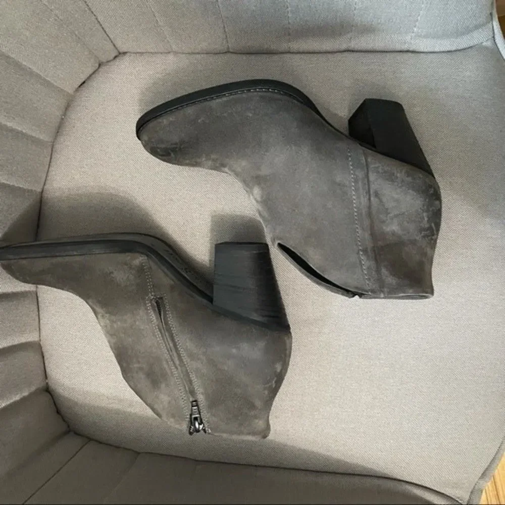 Paul Green Distressed Grey Western Scallop Boots